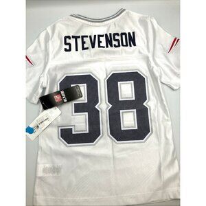 Rhamondre Stevenson #38 New England Patriots NFL White Jersey Girl's MEDIUM NWT